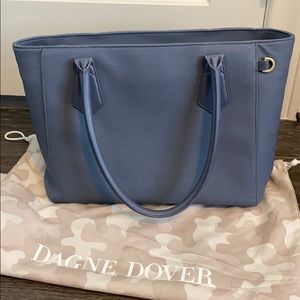 Dagne Dover Signature Classic Tote in Ash Blue